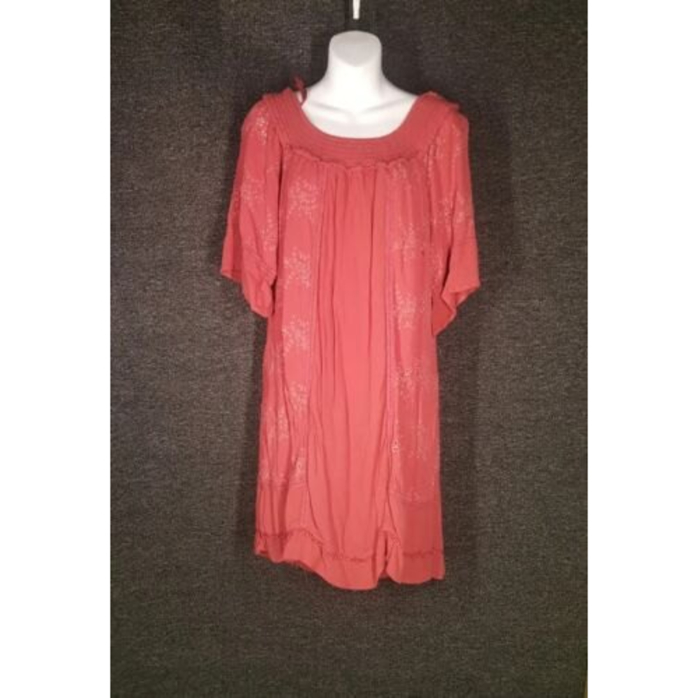 Knox Rose Mauve Tunic Top Dress Cottage Core Boho Peasant Size Medium